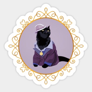 Black Cat Money Sticker